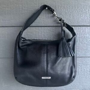 Coach Black Pebble Leather Avery Satchel Bag No. N1480-F23309